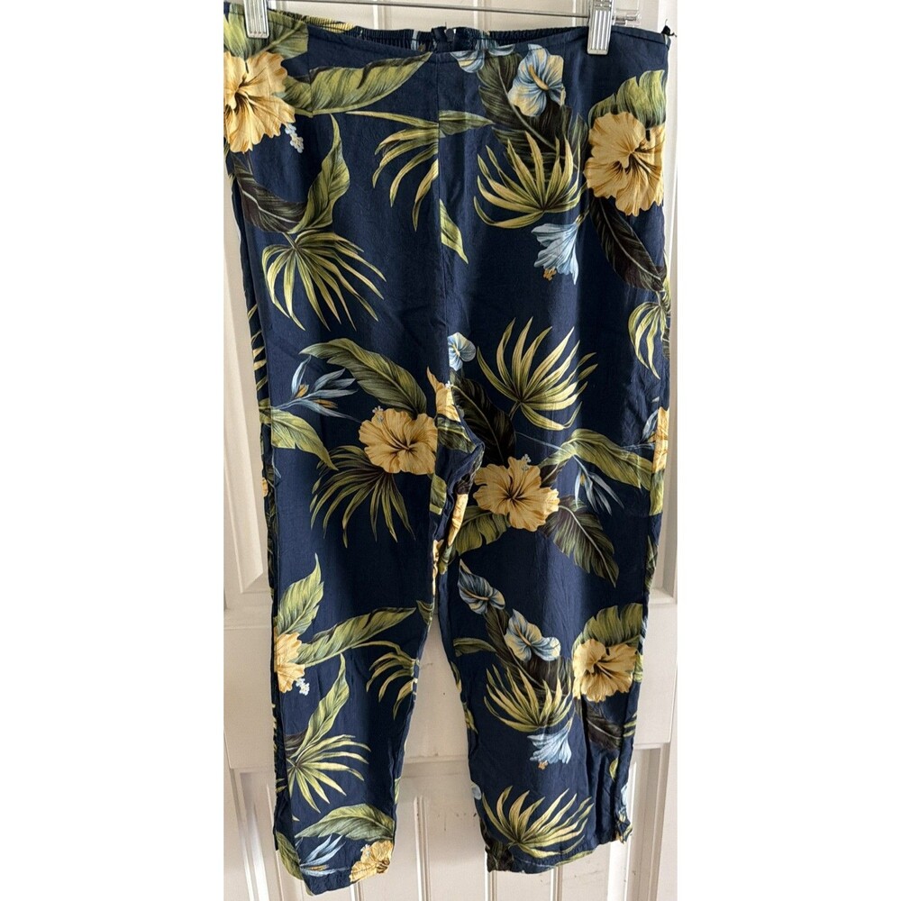 Young Hawaii By Iolani Floral Elastic Loose Fit Pants Women’s Size M Lounge